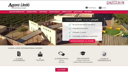 Agora Lledó International School estrena nueva web