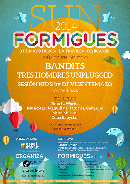 Formigues Sun en Benicàssim el sábado 3 de mayo Formigues Sun en Benicàssim el sábado 3 de mayo