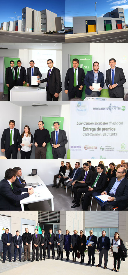 Entrega del premio a las empresas ganadoras del proyecto europeo Low Carbon Incubator