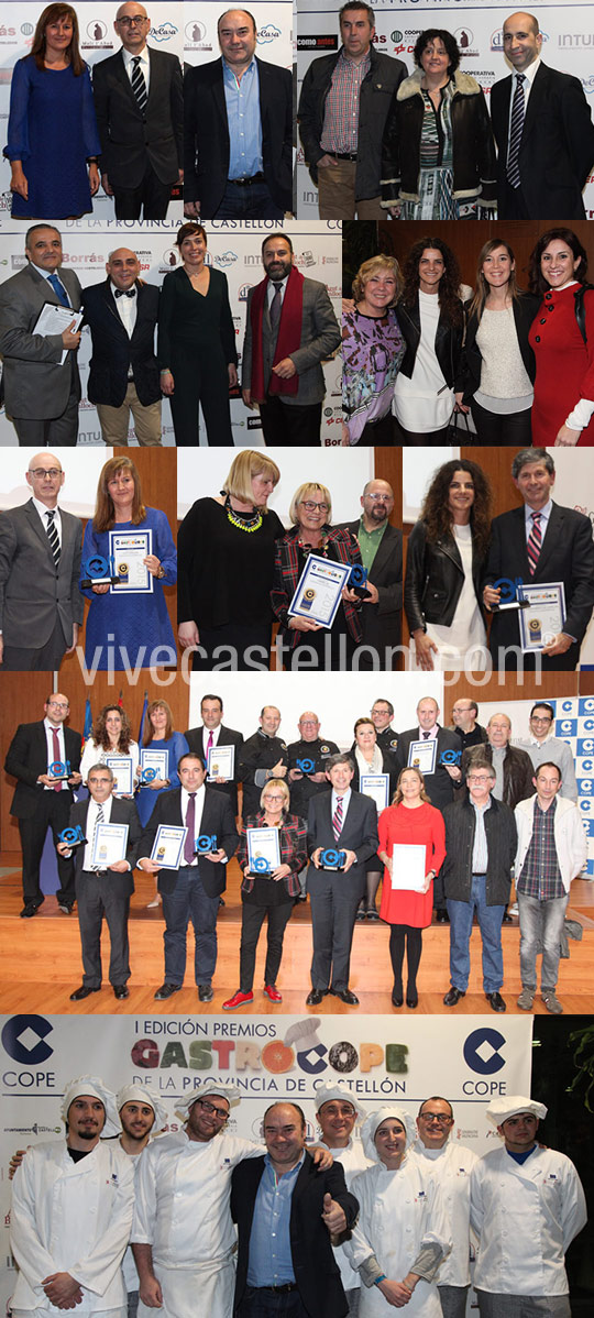 Entregados de los I Premios Gastrocope Castellón