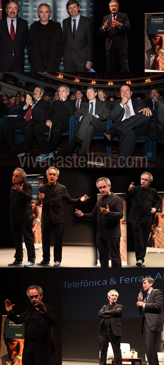 Ferran Adrià en el Teatro Principal, con el patrocinio de Telefónica