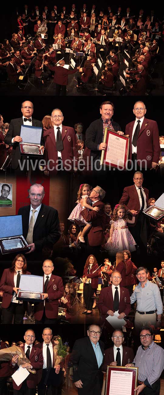 Homenaje a José Gargori y Paco Orts  por sus 50 años en la banda de la Unió Musical Castellonenca 