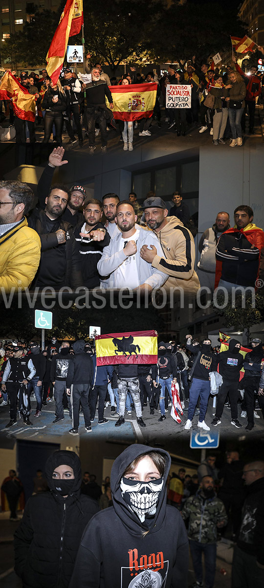 Primera manifestación contra la amnistía en Castellón