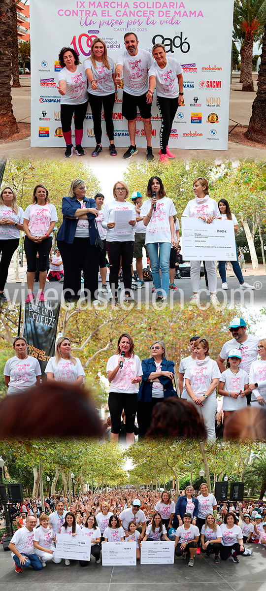 la IX Marcha solidaria ‘Un paseo por la vida 2023’ contra el cáncer de mama 