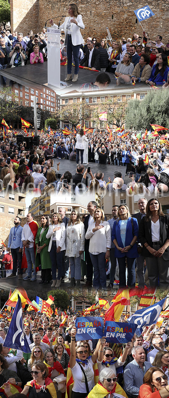 Concentración del Partido Popular contra la amnistía en Castellón