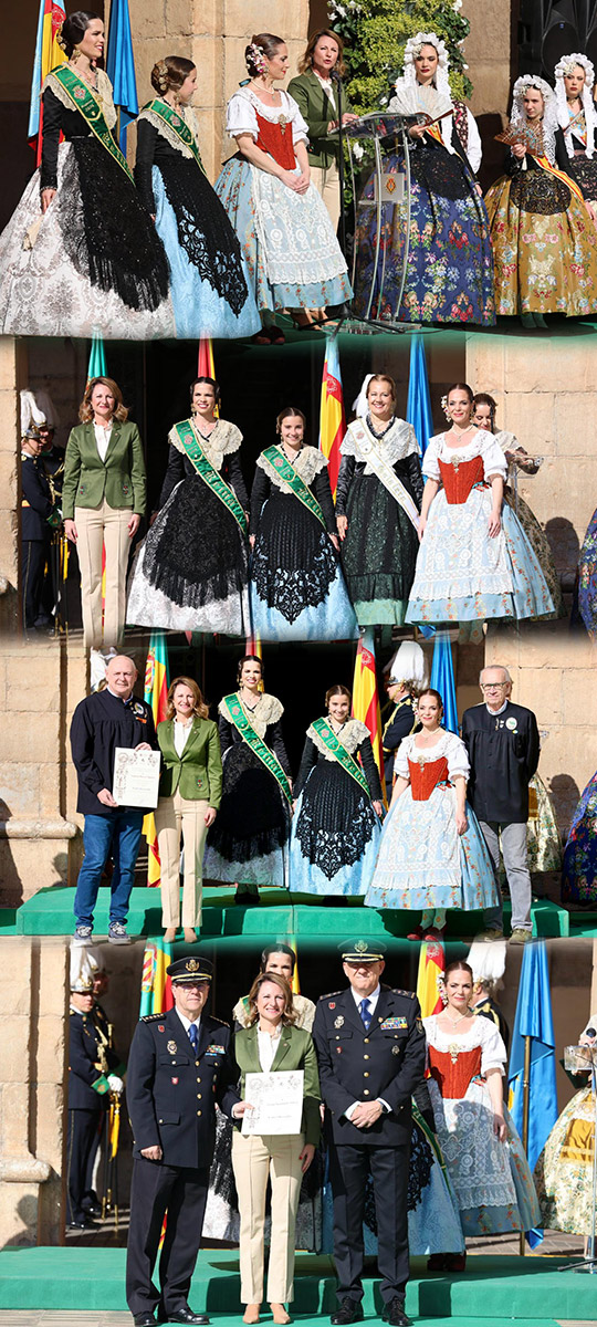 La Plaza Mayor acoge la recepción de las delegaciones invitadas y la entrega de distinciones que otorga el Patronato de Fiestas