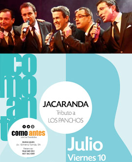 El grupo Jacaranda el 10 de julio en Como Antes Benicàssim : un tributo a Los Panchos