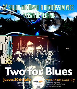 Cena de verano Vespaclub Castellón amenizada por Two For Blues en como antes Benicàssim