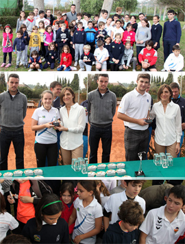 Fiesta de Navidad de la Escuela Deportiva del Club de Campo Mediterráneo con entrega de trofeos del circuito infantil de golf La Masía les Casotes y escuelas padel y tenis