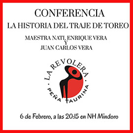 Conferencia sobre la historia del traje de toreo en el hotel NH Mindoro de Castellón