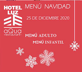 Menús para el día de Navidad del Hotel Luz y empresas, también para llevar