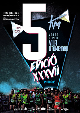 La XXXVII  Volta a Peu a la Vila d´Almenara se celebrará el sábado 11 de septiembre