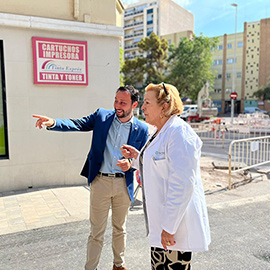 Castellón ultima los trabajos de la Zona de Bajas Emisiones en las calles del Raval San Félix con la instalación de las aceras