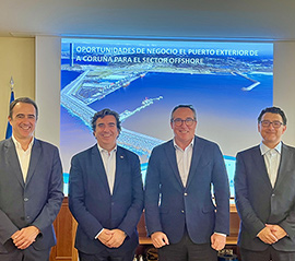 Unión entre el puerto de Castellón y el de A Coruña para liderar la eólica marina offshore en España