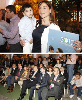 Muchas personas solidarias llenaron la Terraza del Casino Antiguo en la presentación del calendario de la Fundación Borja Sánchez