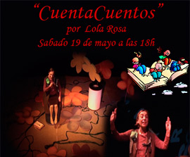 Cuenta cuentos por Lola Rosa el sábado 19 de mayo en Zona 3 de Artes Visuales