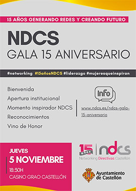 Gala del 15.º aniversario de Networking Directivas Castellón