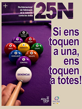 Si ens toquen a una, ens toquen a totes!, programación del 25N con talleres, charlas y teatro