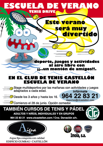 escuela de verano 2010 en el club de tenis castellón