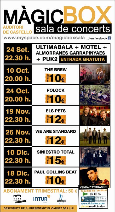 conciertos castellon musica magic box