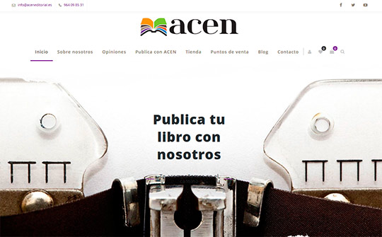 Acen editorial rediseña su web con más herramientas