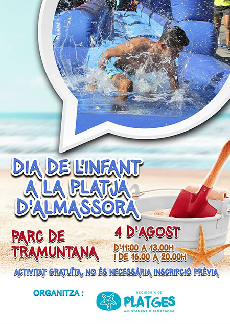 El ‘Dia de l’Infant’ llenará la playa de Almassora de actividades familiares El ‘Dia de l’Infant’ llenará la playa de Almassora de actividades familiares