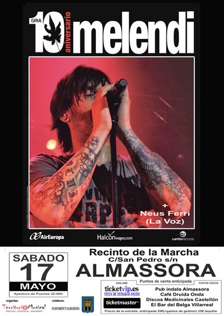 Concierto de Melendi en Almazora