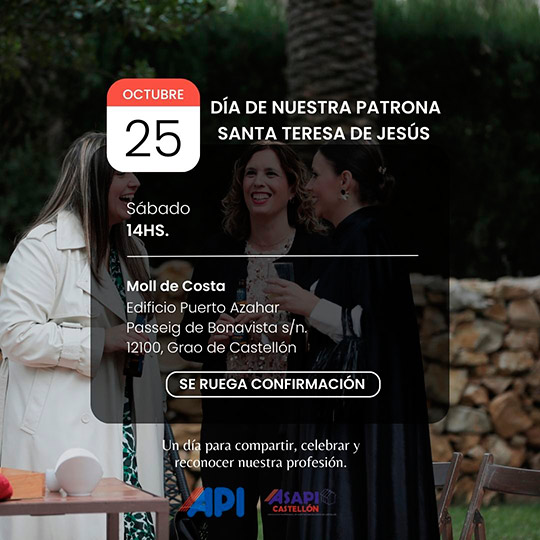 El Colegio de Agentes de la Propiedad Inmobiliaria celebra el día de su patrona, Santa Teresa de Jesús