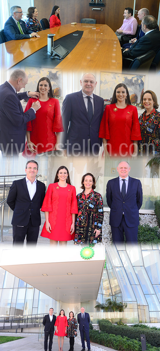 La reina de las fiestas, Natalia Palacio y la presidenta de la junta de fiestas, Noelia Selma, visitan BP La reina de las fiestas, Natalia Palacio y la presidenta de la junta de fiestas, Noelia Selma, visitan BP