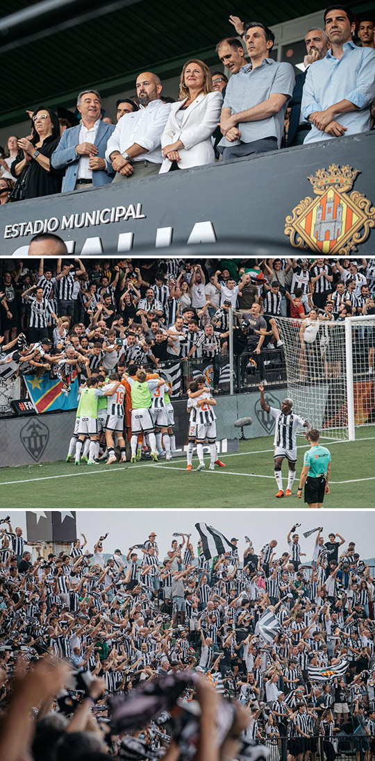 La alcaldesa felicita al CD Castellón por la victoria que le sitúa en el play-off de ascenso a Primera División 