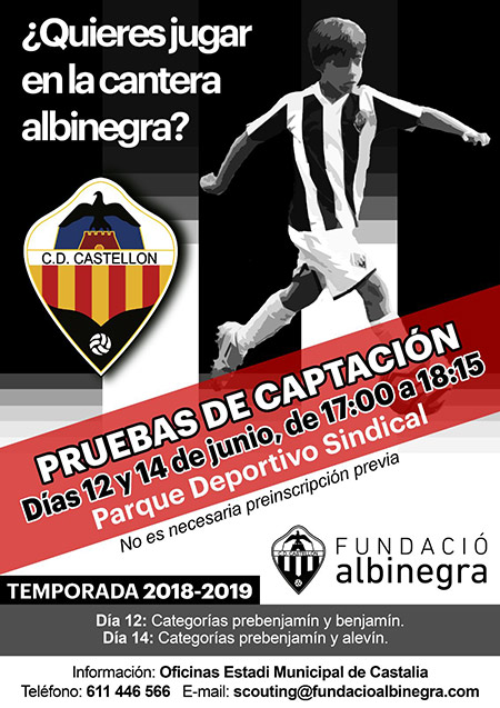 ¿Quieres jugar en la cantera albinegra?