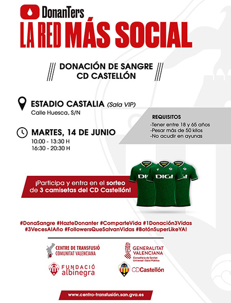 ¡Dona sangre con el CD Castellón!