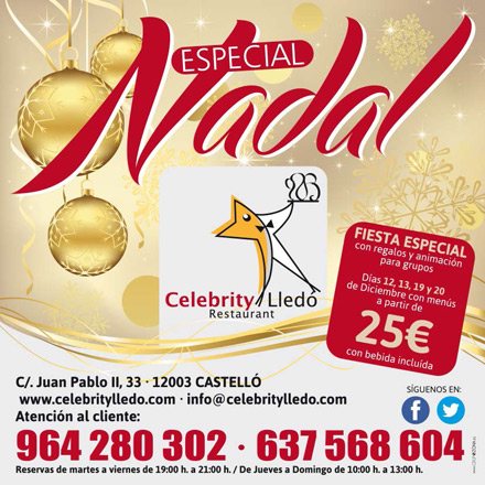 Castellón, Celébrity lledó, restaurante Castellón, Celébrity lledó, restaurante