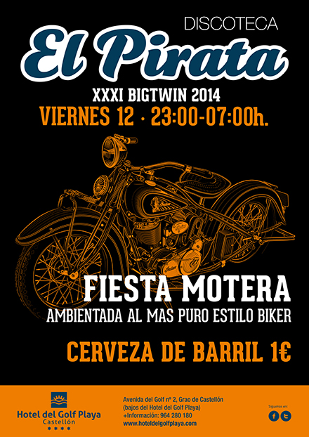 Fiesta Biker en la discoteca El Pirata