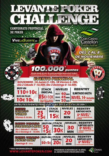 última parada del Levante Poker Challenge en Castellón 