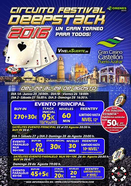 Calendario del Circuito Festival DeepStack 2016 