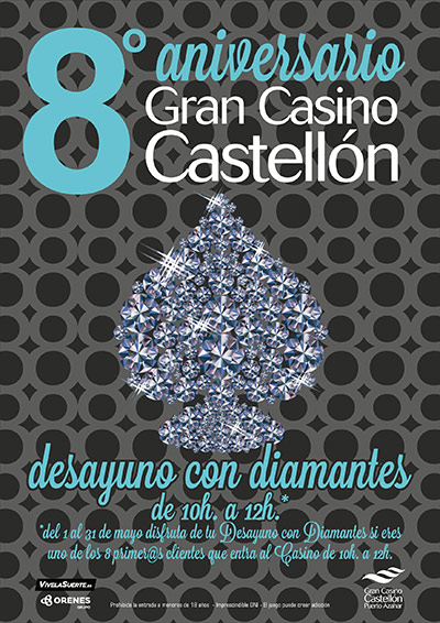 Desayuna con Diamantes en el mes del Aniversario del Gran Casino Castellón