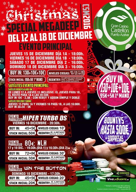 El Christmas Special Megadeep arranca en el Gran Casino Castellón El Christmas Special Megadeep arranca en el Gran Casino Castellón