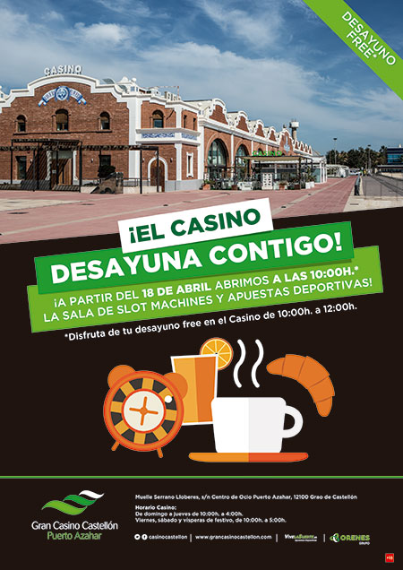 El Gran Casino Castellón abrirá también por las mañana a partir del próximo 18 de abril 