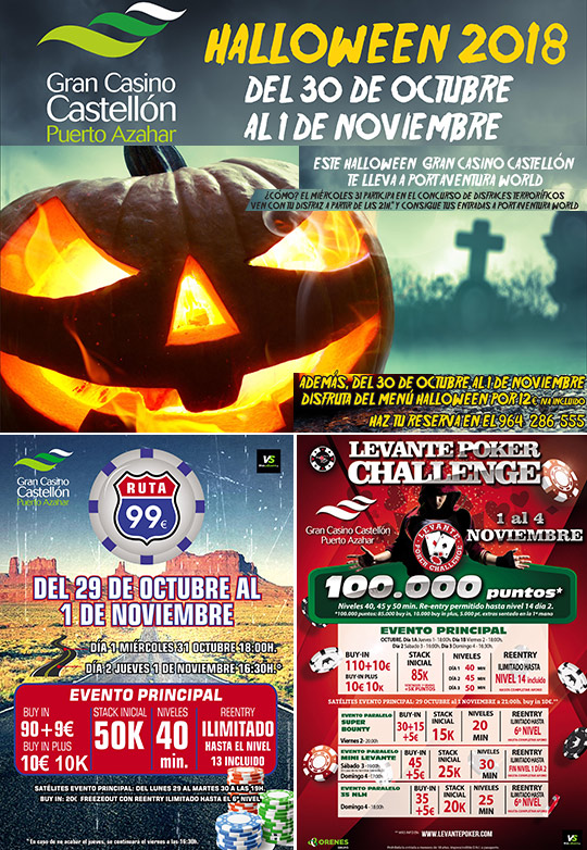 Llega Halloween al Gran Casino Castellón con variedad de ocio