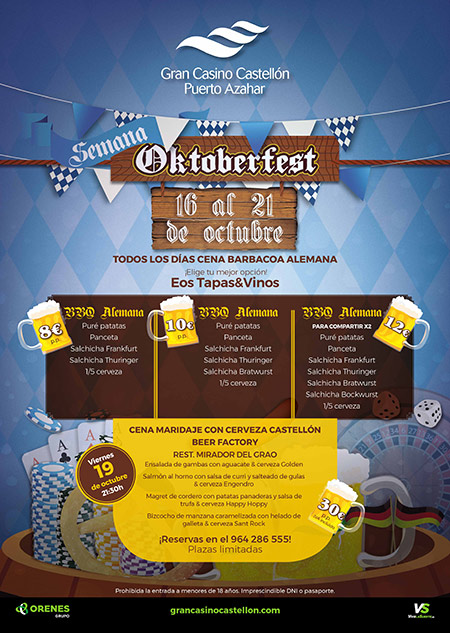 La Semana del OktoberFest llega al Gran Casino Castellón este octubre