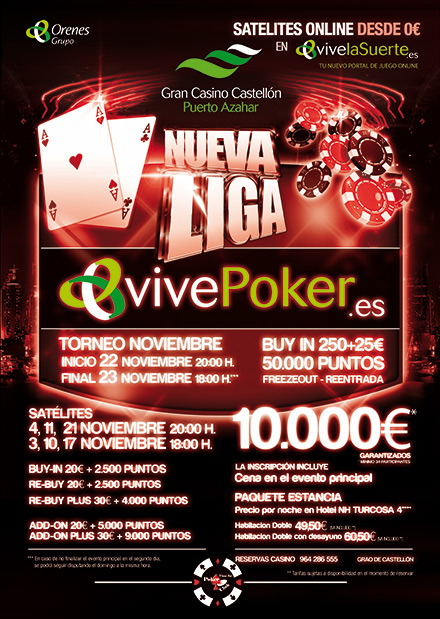 La penúltima edición de la liga vivepoker del Gran Casino Castellón con gran expectación