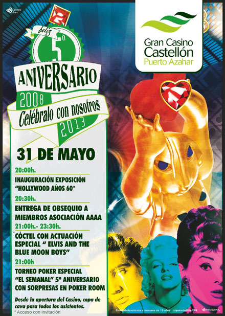 El Gran Casino Castellón cumple cinco años este viernes desde su apertura en 2008
