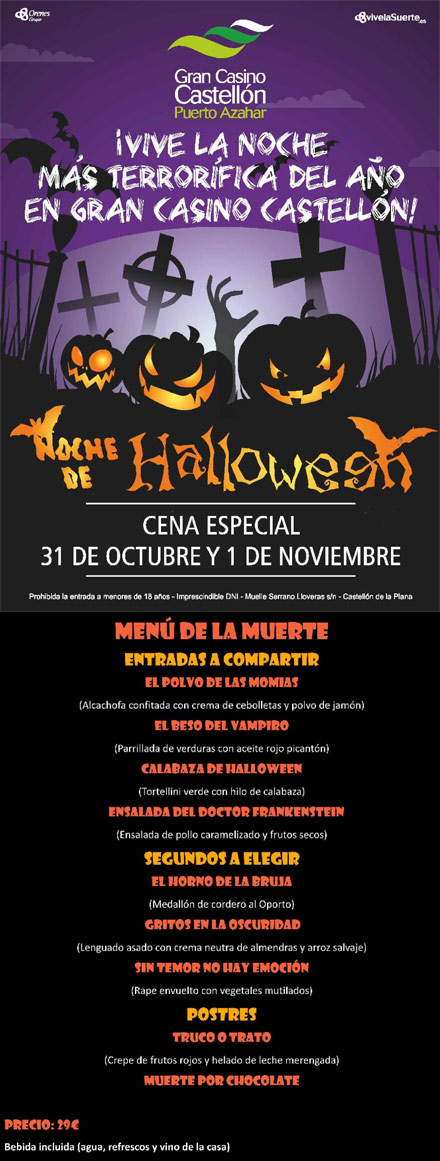 Halloween llega al Gran Casino Castellón con más miedo que nunca