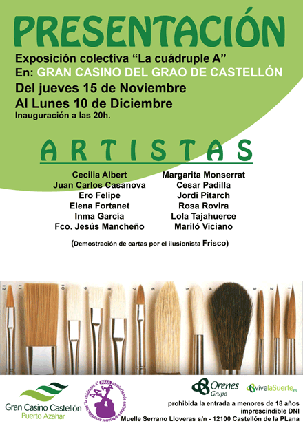 Presentación de la exposición colectiva La cuádruple A Presentación de la exposición colectiva La cuádruple A