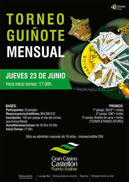 gran casino castellon torneo guiñote mensual