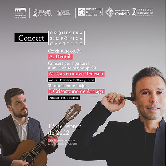 Domenico Mottola, ganador del LIII Certamen Internacional de Guitarra Francisco Tárrega de Benicàssim, actuará con la Simfònica de Castelló