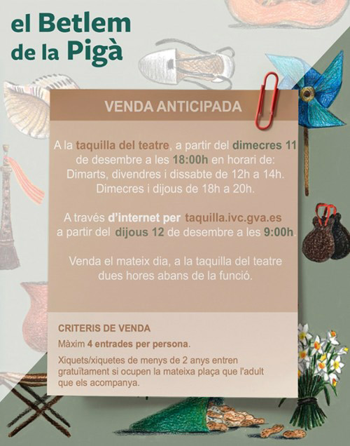 El Betlem de la Pigà, venta anticipada