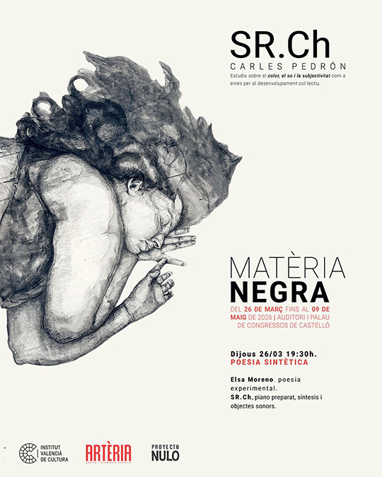 Carles Pedrón presenta en el Auditori de Castelló ‘Materia Negra’, una mirada sobre la fragilidad y la salud mental