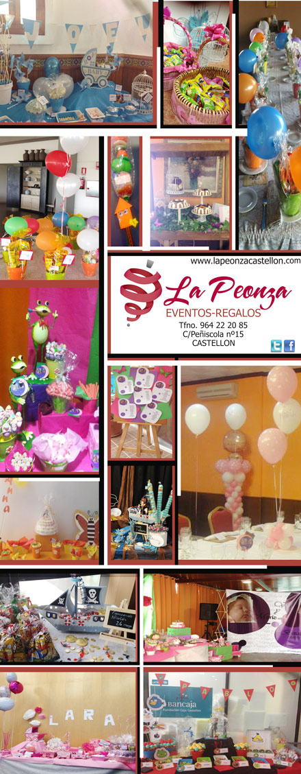 Castellón, Eventos La Peonza, detalles y regalos para celebraciones